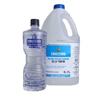 Álcool 92,8 ºINPM Cruzeiro Disponível em 5L e 1L